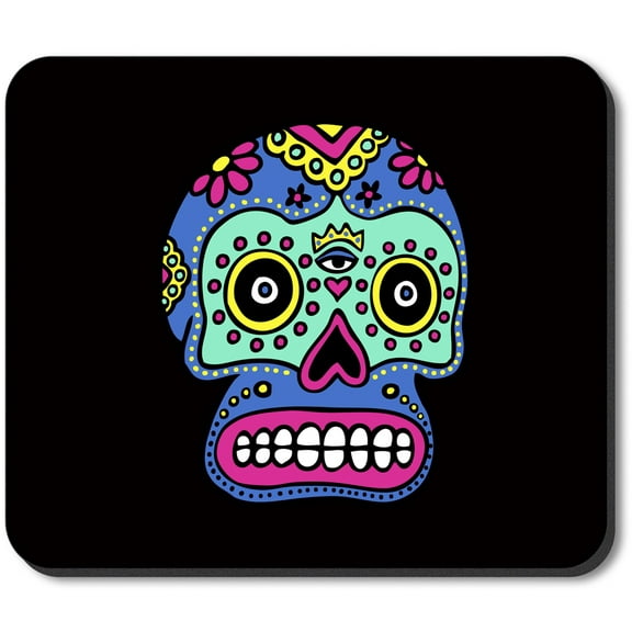 Art Plates Mouse Pad - Blue Sugar Skul