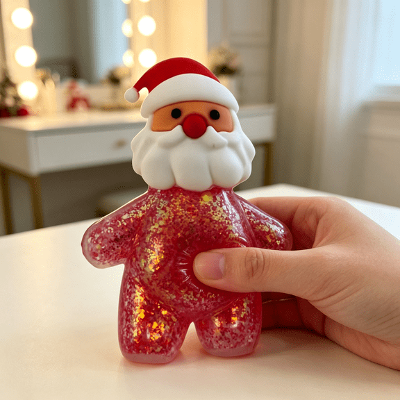 Christmas Malt Candy Squishy Toy, Holiday Themed Slow Rising Sensory Squeeze Ball, Soft Tpra Novelty Toy, Festive Party Favor, Gift And Tabletop Decoration