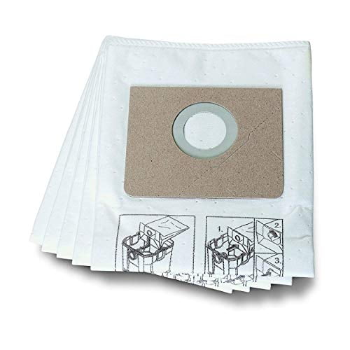 Fein Fleece Filter Bag for Turbo Vacuums - Tear-Resistant, Nonwoven, Turbo II Model, 5-Pack - 31345062010