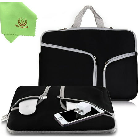 UESWILL Neoprene Soft Sleeve Bag Briefcase for MacBook Air 11.6' /MacBook 12-inch /11-12' Ultrabook Chromebook Notebook Netbook Computer Tablet + Microfibre Cleaning (Best Way To Clean A Macbook Air)