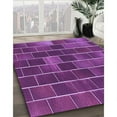 thumbnail image 2 of Ahgly Company Indoor Rectangle Patterned Dark Magenta Purple Area Rugs, 7' x 9', 2 of 6