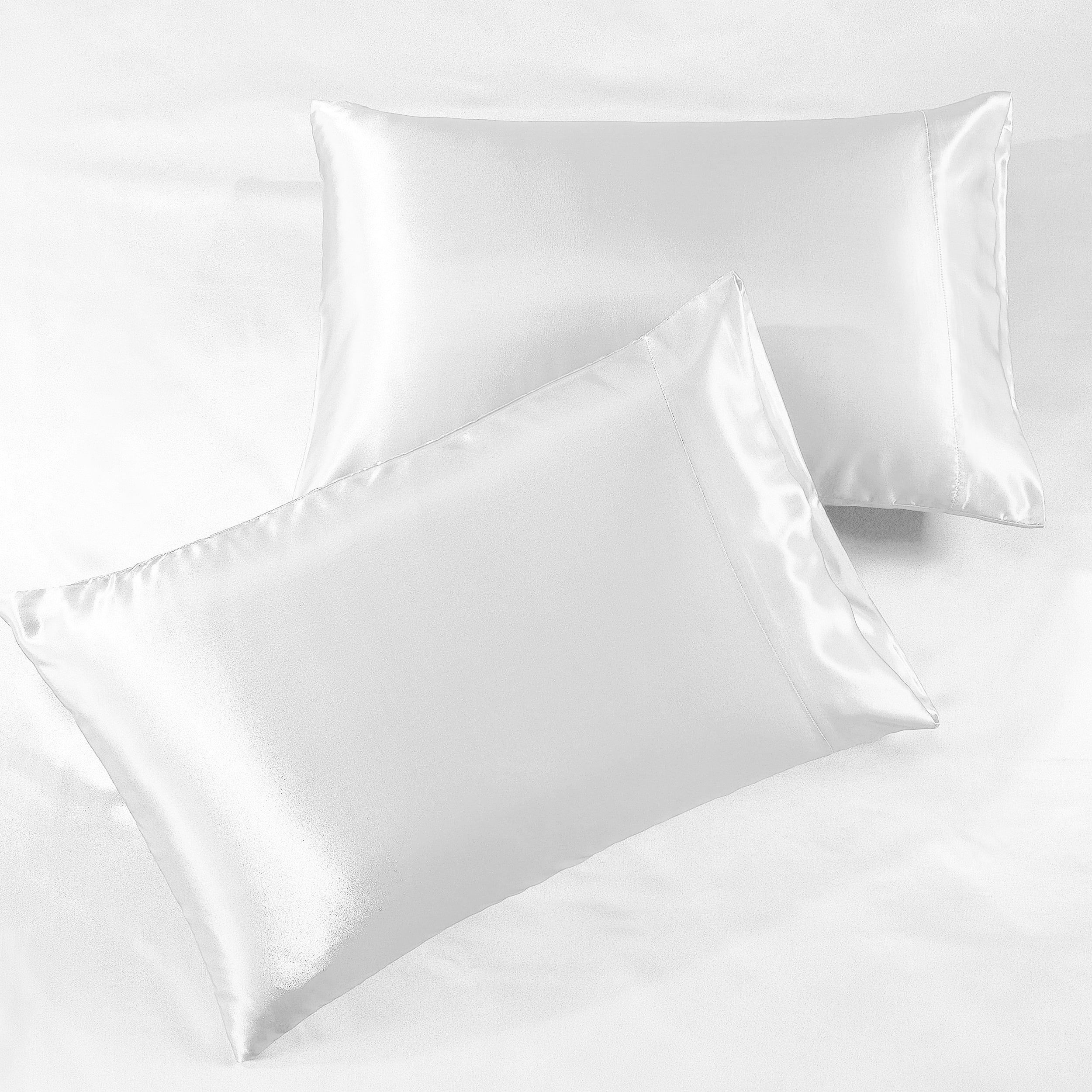 Satin Sheets Full 4 Piece White Hotel Luxury Silky Bed Sheets Extra Soft 1800 Microfiber 6084