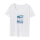thumbnail image 3 of Camiseta de verano con cuello redondo para mujer, para viaje, mochilero, regalo del día de San Valentín M, 3 of 7