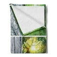 thumbnail image 2 of Forest Soft Flannel Fleece Blanket, Green and Black Rainforest Tree Branches in Spring and Winter Woodland Collage, Cozy Plush for Indoor and Outdoor Use, 60" x 80", Green and White, by Ambesonne, 2 of 5