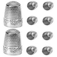 thumbnail image 4 of FRCOLOR MLINS 10Pcs Professional Finger Protector Copper Thimble for Small Finger Convenient Sewing Tool, 4 of 8