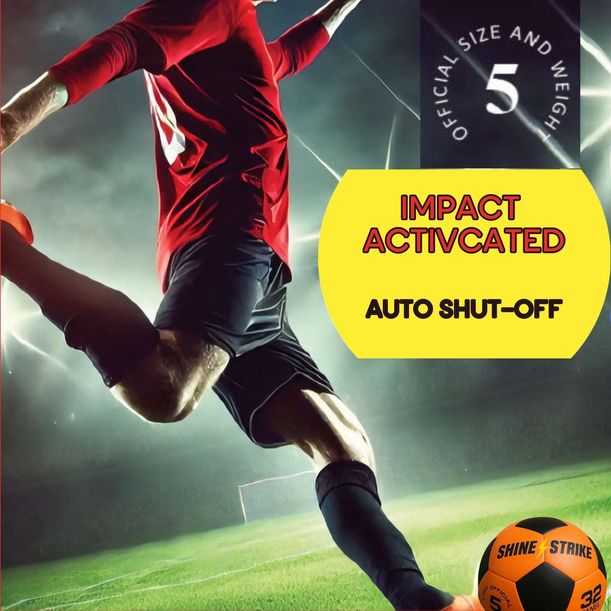 ShineStrike Glow in the dark soccer ball