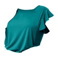 thumbnail image 4 of QASIEATN Women's Trendy Essentials Clothing: Pretty Sleeve Tee Neck Casual Solid Color Blouse Fall Fashion Outfits for Women, 4 of 4