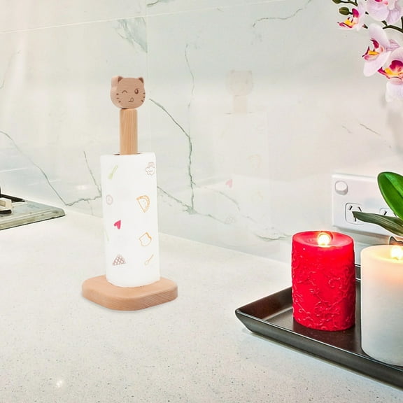 Milisten Toilet Paper Holders Wood Color 1Set 13.4x5.1in