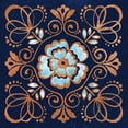thumbnail image 3 of Grove, Beth 12x12 Black Modern Framed Museum Art Print Titled - October Garden X Blue, 3 of 5