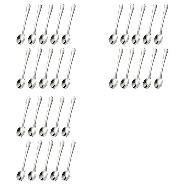 30 Cucharas para Condimentos, Minicucharas de Acero Inoxidable de 3 Pulgadas, Lindas Cucharas Pequeñas, Cucharas Diminutas Plateadas para Frascos de en Polvo