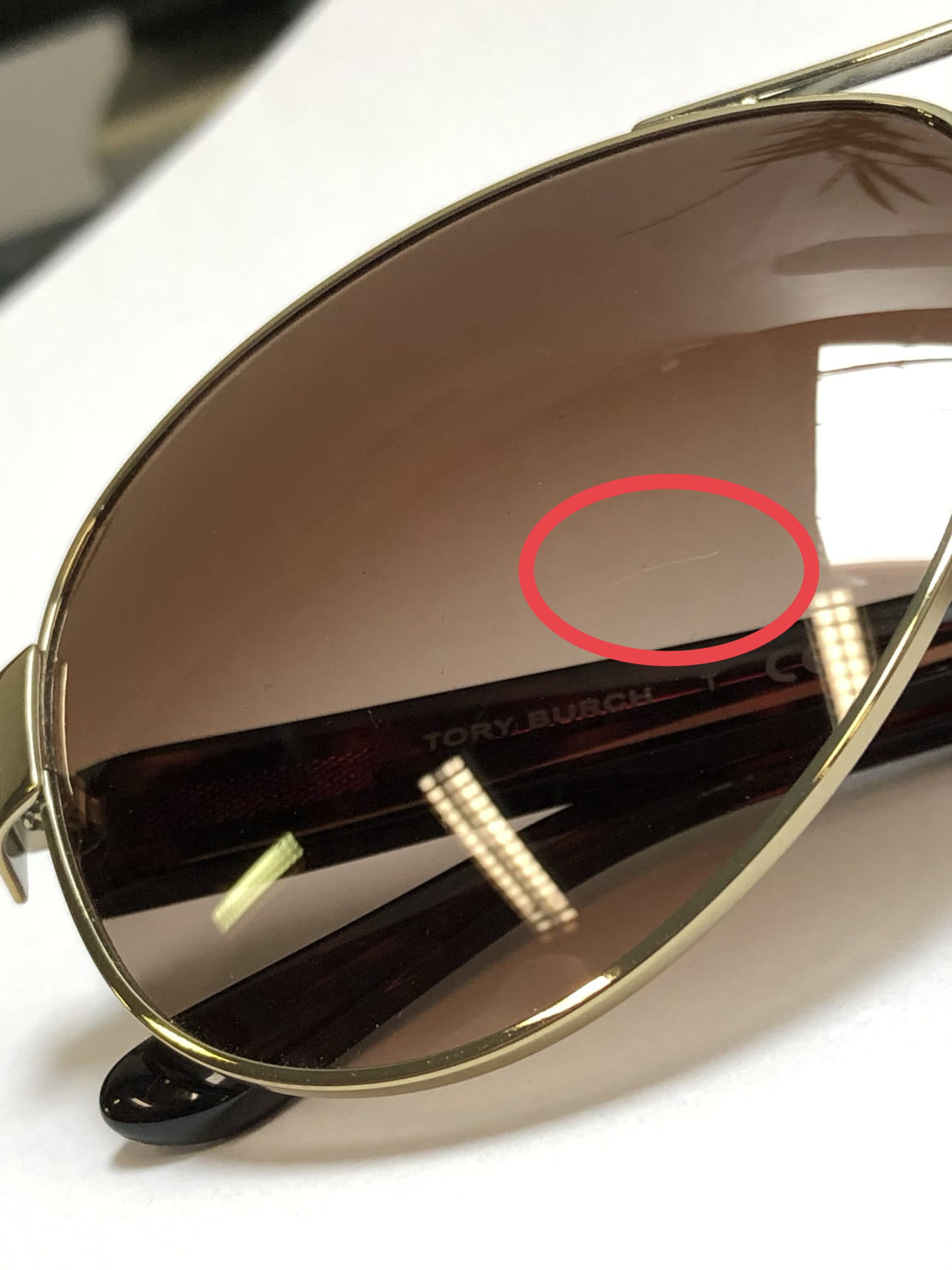 Tory Burch Metal Womens Aviator Sunglasses Gold 60mm Adult 