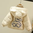 thumbnail image 4 of AJZIOJIRO Kids Toddler Boys Girls Puffer Down Jacket for Baby Winter Warm Down Coats Outwear 2-9Y Boys Girls Hooded Ears Thickened Snowsuit Cartoon Outwear Jacket, 4 of 8