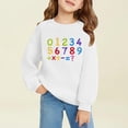 thumbnail image 2 of Mercatoo Girls Boys Sweatshirt Crewneck Number Printed Long Sleeve Oversize Tops Casual Drop Shoulder Pullover Shirt, 2 of 5