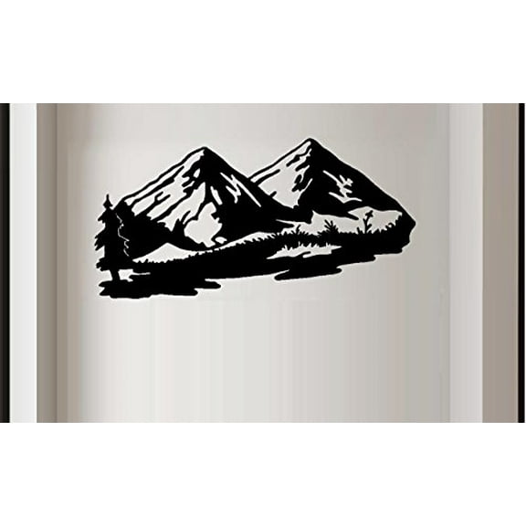 MOUNTAIN SCENE #2 ~ WALL DECAL, 20" X 40" LRG