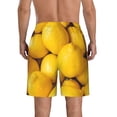 thumbnail image 3 of Kdxio Ripe Yellow Lemon Pattern Mens Casual Shorts - Drawstring Summer Beach Sports Shorts for Men, 3 of 9