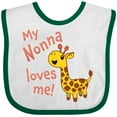 thumbnail image 3 of Inktastic My Nonna Loves Me- Cute Giraffe Boys or Girls Baby Bib, 3 of 4