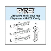 PEZ Candy Christmas Tube, 1 Candy Dispenser Plus 7 Rolls Assorted Fruit Candy, 1 Count, 2.03oz