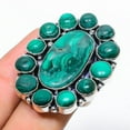 thumbnail image 2 of Natural Malachite Gemstone Handmade 925 Sterling Silver Gift Ring Size 9, 2 of 2