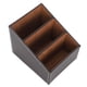 thumbnail image 5 of Caja De Almacenamiento De Cuero Sintético Para Escritorio, Organizador De Papelería, Suministros Multifunción, Color Café, 3 Rejillas, 5 of 7