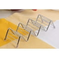 thumbnail image 1 of Taco Holder, taco holder stand,Stainless Steel Taco Rack, Good Holder Stand on Table, Hold 3 or 4 Hard or Soft Shell Taco, Safe for Baking as Truck Tray- Set of 2, 1 of 4
