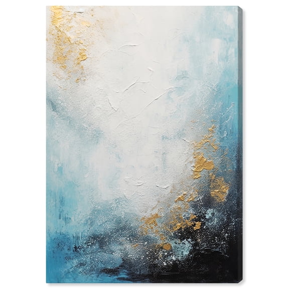Blue Sea Of Punta Cana Blue Abstract Canvas Wall Art by Art Remedy, Gallery Wrapped, 24"x36"