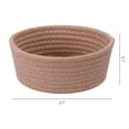 thumbnail image 2 of Unique Bargains Round Woven Storage Basket Small Storage Bin for Home Decor Brown S, 2 of 7