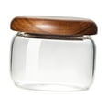 thumbnail image 2 of Tarro de almacenamiento de vidrio mayimx con tapa de madera bote de cocina 220ml, 2 of 9