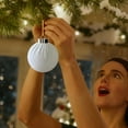 thumbnail image 4 of Rapeiae 1pcs Christmas Balls Flocked Christmas Tree 2.4inch Ornaments Plastic Balls Xmas Hanging Ornaments Decoration, 4 of 5