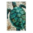 thumbnail image 2 of ONETECH Turtle Map Fan Garden Flag 12x18in Decorations Burlap Yard Flag White, 2 of 6