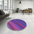thumbnail image 4 of Ahgly Company Machine Washable Indoor Rectangle Transitional Dark Magenta Purple Area Rugs, 2' x 5', 4 of 7