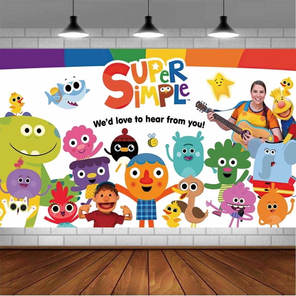Super Simple Backdrop Banner Party Supplies Poster Movie Theme Background for Photography Birthday Decorations