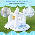 thumbnail image 5 of White Bounce House, Inflatable Bounce House with Air Blower, Jumping Castle Bounce House with Ball Pit for Party, Wedding, Backyard Easy to Set Up, Safe for Family, 5 of 7