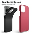 thumbnail image 4 of CellEver for iPhone 12/12 Pro Case - Dual Guard Series, Military Grade Protection, Ultra Slim, Sturdy Shock Absorbent Phone Cover (Deep Red), 4 of 7