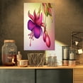 thumbnail image 1 of Design Art - Fleurs Fuchsia avec Feuilles Vertes, 1 of 3