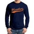 thumbnail image 2 of UGP Campus Apparel Houston Baseball Script - Hometown Pride, Pitcher Long Sleeve T Shirt - Medium - Navy, 2 of 6