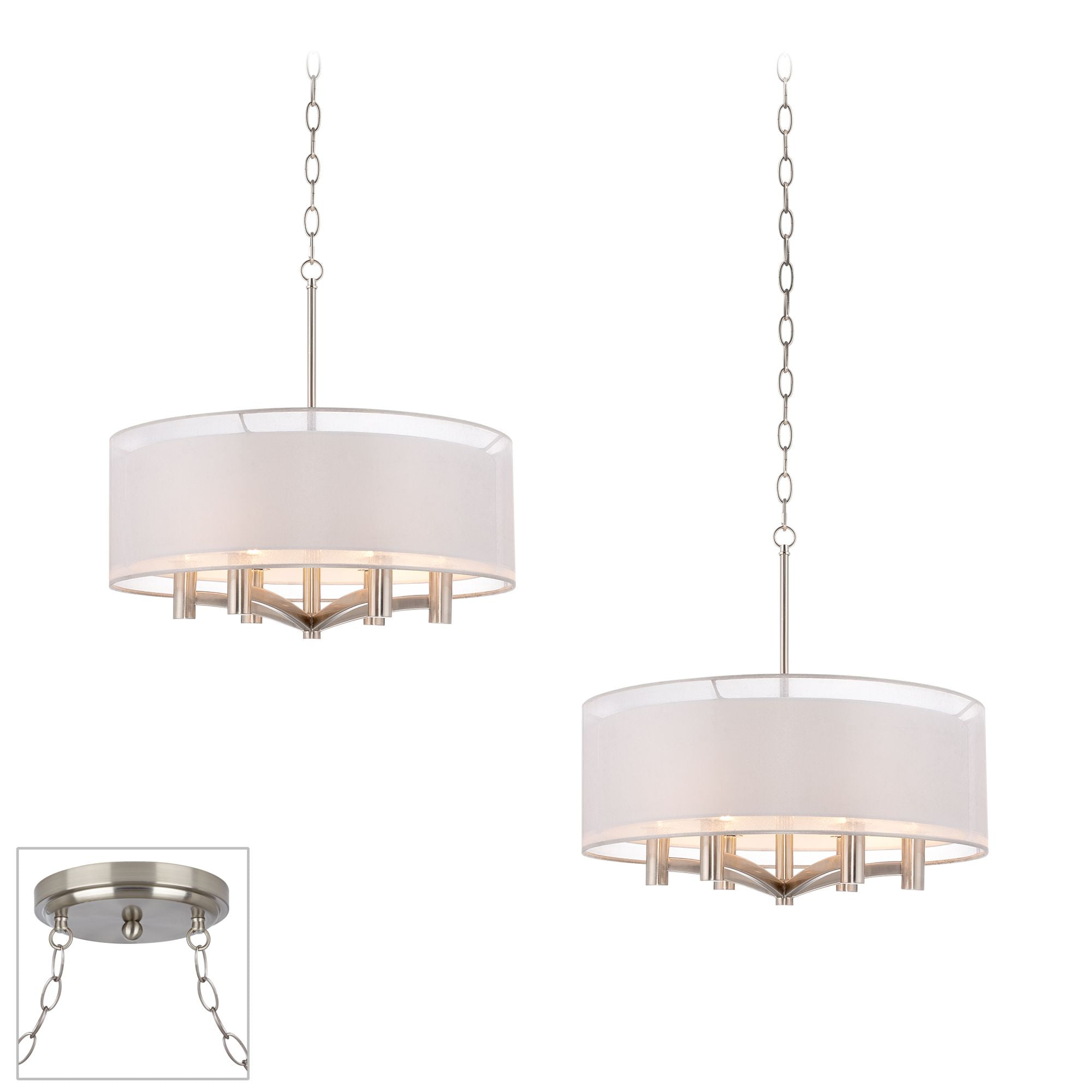 Possini Euro Design Caliari Brushed Nickel 2 Light Swag Possini Euro Design Caliari Brushed Nickel 2 Light Swag Chandelier Com
