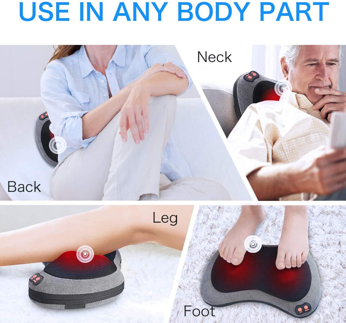 Papillon Back Massager with Heat,Shiatsu Back and Neck Massager with Deep  Tissue