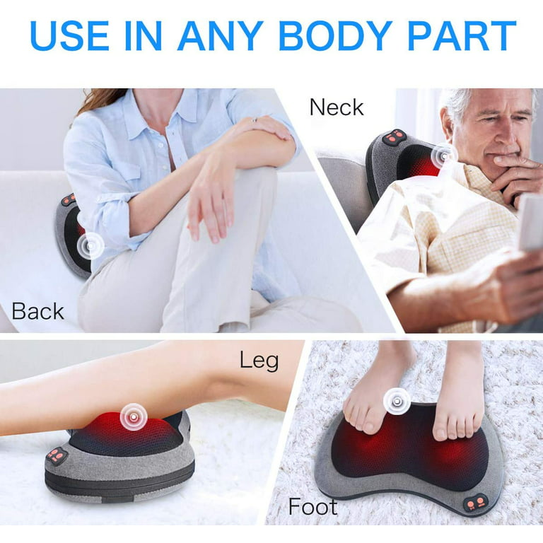  Back Massager with Adjustable Heat and Straps, Shiatsu Neck  Massagers Deep Tissue Kneading for Shoulder Muscle Pain Relax Relief,  Birthday Gifts, Carrying Bag : Health & Household