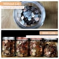 thumbnail image 6 of 6 Pcs Mason Jar Lids, Colored Tinplate Canning Lids with Label for Regular Mouth Mason Jar for Fermenting Pickling Meal Prep Freezing, Preserving, Silver(86mm), 6 of 7