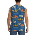 thumbnail image 4 of Uemuo Construction Vehicles Pattern Men's Sleeveless T-Shirt,Muscle Athletic Tank Top, Moisture-wicking Quick-dry Breathable Classic Tee Top for Gym Run Outdoor Sports-3X-Large, 4 of 8