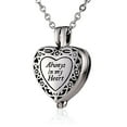 thumbnail image 1 of Greeniant Collar con medallón de corazón personalizado, collar de recuerdo delicado y único, urnas para cenizas de mascotas humanas Memoriales de mascotas, 1 of 6
