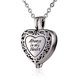 thumbnail image 1 of Collar conmemorativo de recuerdo tallado en corazón de plata Methold, 1 of 6