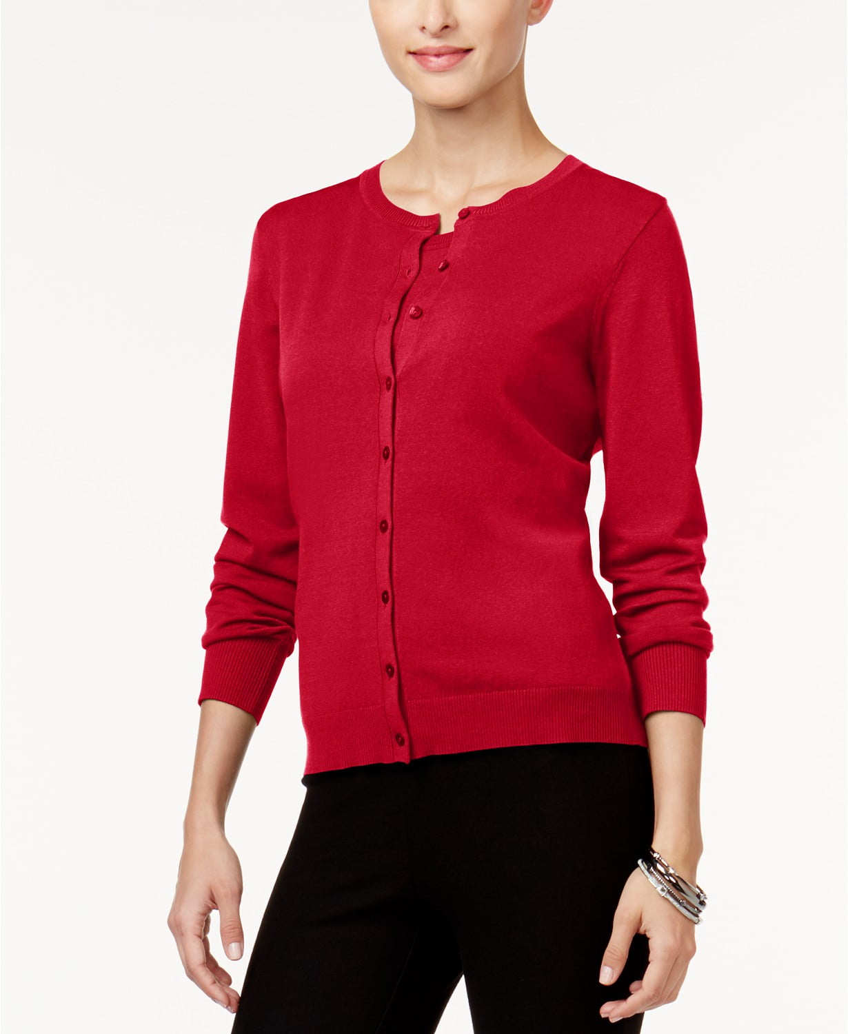 August Silk CrewNeck Cardigan Regular M