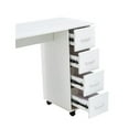 thumbnail image 4 of Jaodemo Computer Desk Collection Home Office Desk with 4 Storage Drawers and 1 Door Desk, White, 4 of 6