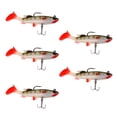 thumbnail image 2 of 5pc Señuelos Vívidas Cebos Bndos 3D Ojos Atractivo Agarre Captura Grandes Sunnimix Pesca de cebos artificiales, 2 of 8