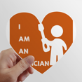 thumbnail image 1 of Guitar Musician Music Position Heart Vinyl Sticker Bicycle Bottle Decal, 1 of 3