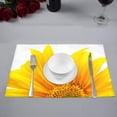thumbnail image 2 of MKHERT Sunflower Modern Flourishing Yellow Summer Flower Placemats Table Mats for Dining Room Kitchen Table Decoration 12x18 inch,Set of 6, 2 of 4