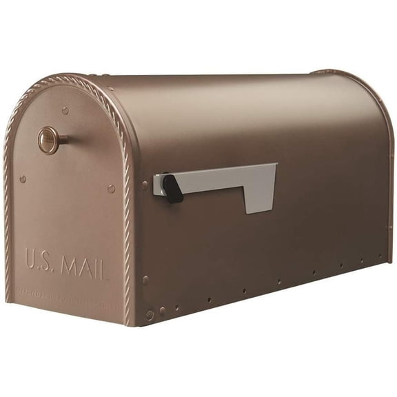 Gibraltar Mailboxes Edwards Large Capacity Galvanized Steel Venetian Bronze, Post-Mount Mailbox, EM160VB0