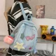 thumbnail image 4 of Mochila MBTI rosa plisada para mujer, de nailon, informal, con diseño de estrellas y parches, a la moda, estilo Harajuku, bonita mochila Kawaii para mujer, 4 of 5