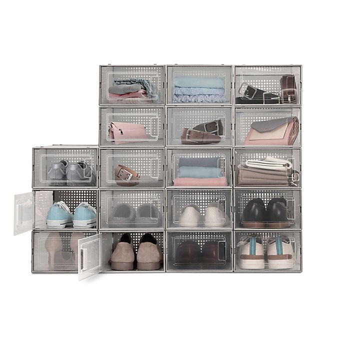 Salt Swing Front Shoe Storage Bins (Set of 6) Walmart Inventory